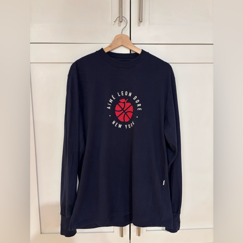 Aimé Leon Dore x New Balance Navy Long Sleeve Shirt